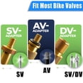 thumbnail image 4 of Bike Inflate Presta Valve Adapter Set, Convert Presta to Schrader, Schrader to Presta, Presta to Presta, Tire Valve Extension fit DV SV AV FV Valves (7 Pack), 4 of 7
