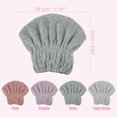 thumbnail image 2 of Unique Bargains Charcoal Fiber Hair Drying Towel Dry Cap Strong Absorbent for After Bath Drying Hair Gray, 2 of 7