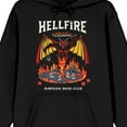 thumbnail image 2 of Stranger Things Hellfire Hawkins High Club Long Sleeve Black Adult Hooded Sweatshirt-Medium, 2 of 4