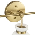 thumbnail image 6 of Lexie Collection Three-Light Brushed Gold Contemporary Vanity Light, 6 of 12