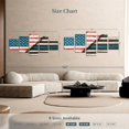 thumbnail image 4 of Elephant Stock Rustic Usa Police Flag Wall Art - Horizontal Multi Panel Canvas - Living Room Wall Decor - Flags Multi Panel - Red And Blue Decor - 68" x 30", 4 of 8