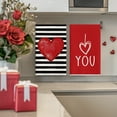 thumbnail image 3 of Sm:)e Valentine's Day Kitchen Dish Towels, 18x26 Inch, Set of 4, Love Hearts I Love U, 3 of 6