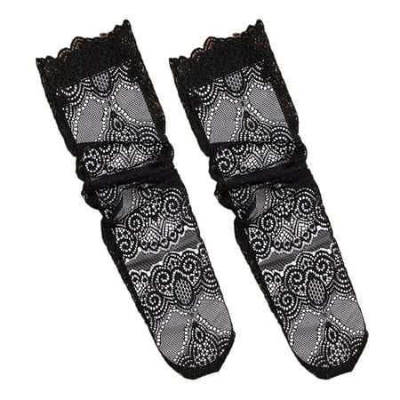 

Fashion Transparent Lace Mesh Casual Sexy Retro Glitter Print Ankle Lady Socks