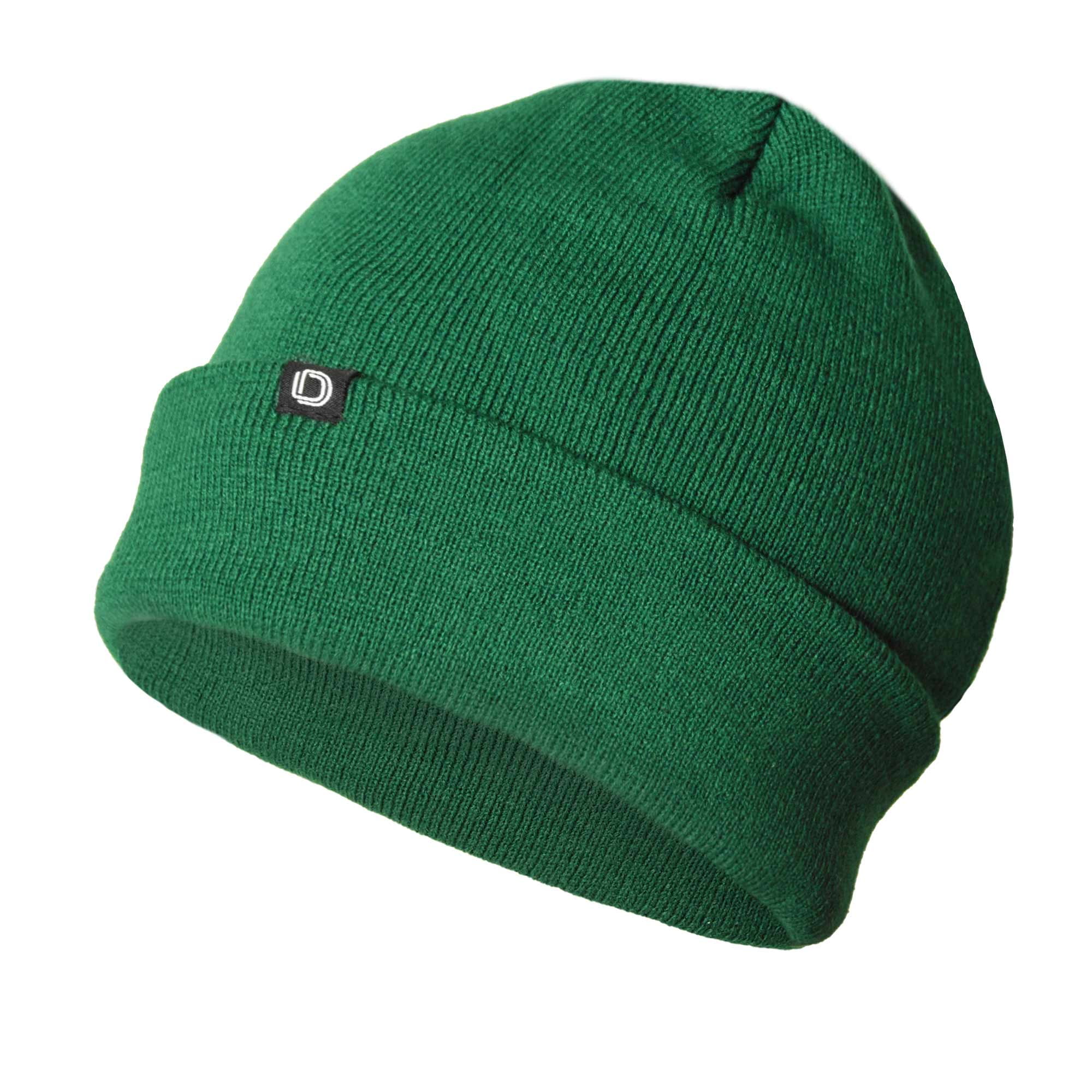 DALIX Cuff Beanie Cap 12" (Comes in 14 Colors)-Green