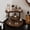 🔥 Brown A_New, variant on Sentmoon Multi-Tiered Wooden Round Storage Rack Cosmetic Perfume Organizer Space-Saving Vanity Desk Display Bathroom Countertop Makeup Shelf Rustic Home Storage Solution