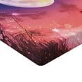 thumbnail image 2 of Ambesonne Fantasy Fitted Sheet, Dog Under Huge Moon, Twin Size, Navy Coral, 2 of 3