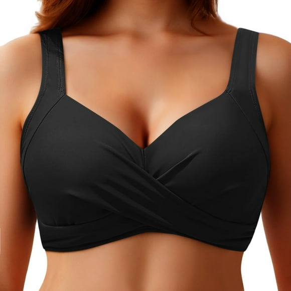 Lixiuxyad Women Underwire Bikini Tops Push Up Swim Top Bra Padded Bathing Suit Top 2025 Swimsuit Tops,Black