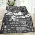 thumbnail image 2 of Healing Hug Blanket 60"x50", Inspirational Gifts for Men, Comfort Items Chemo Patients, After Surgery Recovery Gifts, Cancer Get Well Gifts for Men, Grey, 2 of 7