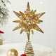 thumbnail image 1 of Navidad oro plata brillo árbol superior decoraciones árbol estrella noche lámpara hogar DIY, 1 of 4