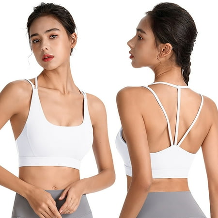 Sports Bra for Women High Support Molded Cup Strappy Running Sports Bras Workout Yoga Bra