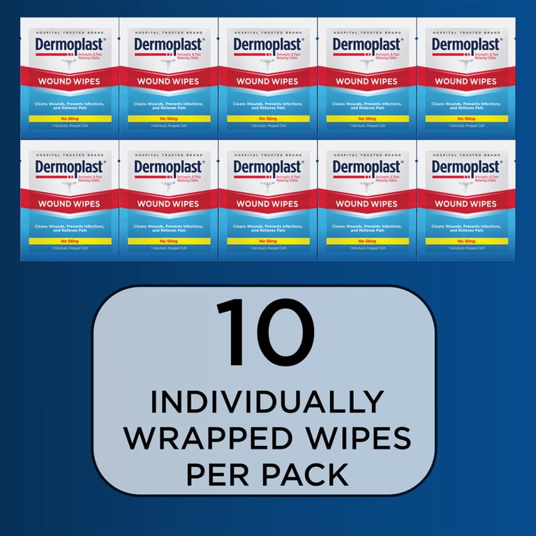 Dermoplast Medicated Wound Wipes 3-Pack, 30 Cloths Total photo 5