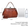 thumbnail image 3 of 2026 New Elegant Waterproof Women Leather Kiss-Lock Tote Handbag, Vintage Crossbody Purse for Daily Use, Work, Travel and Casual Outings, 3 of 7