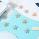 thumbnail image 3 of 1 caja de 40 botones de metal de aleación de 19 mm, con forma de estrella de mar, con temática de playa, océano, dorados y plateados, a granel., 3 of 5