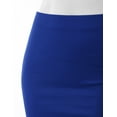 thumbnail image 3 of Doublju Women's Stretchy Midi Pencil Skirts (Plus Size Available), 3 of 4
