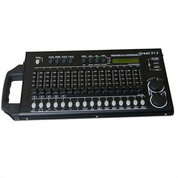 Contrôleur 512 Canaux Équipement DJ Console 512 Éclairage de Scène pour DEL par Projecteurs à Tête Mobile DJ Contrôle de la Lumière, Réduction du Bruit