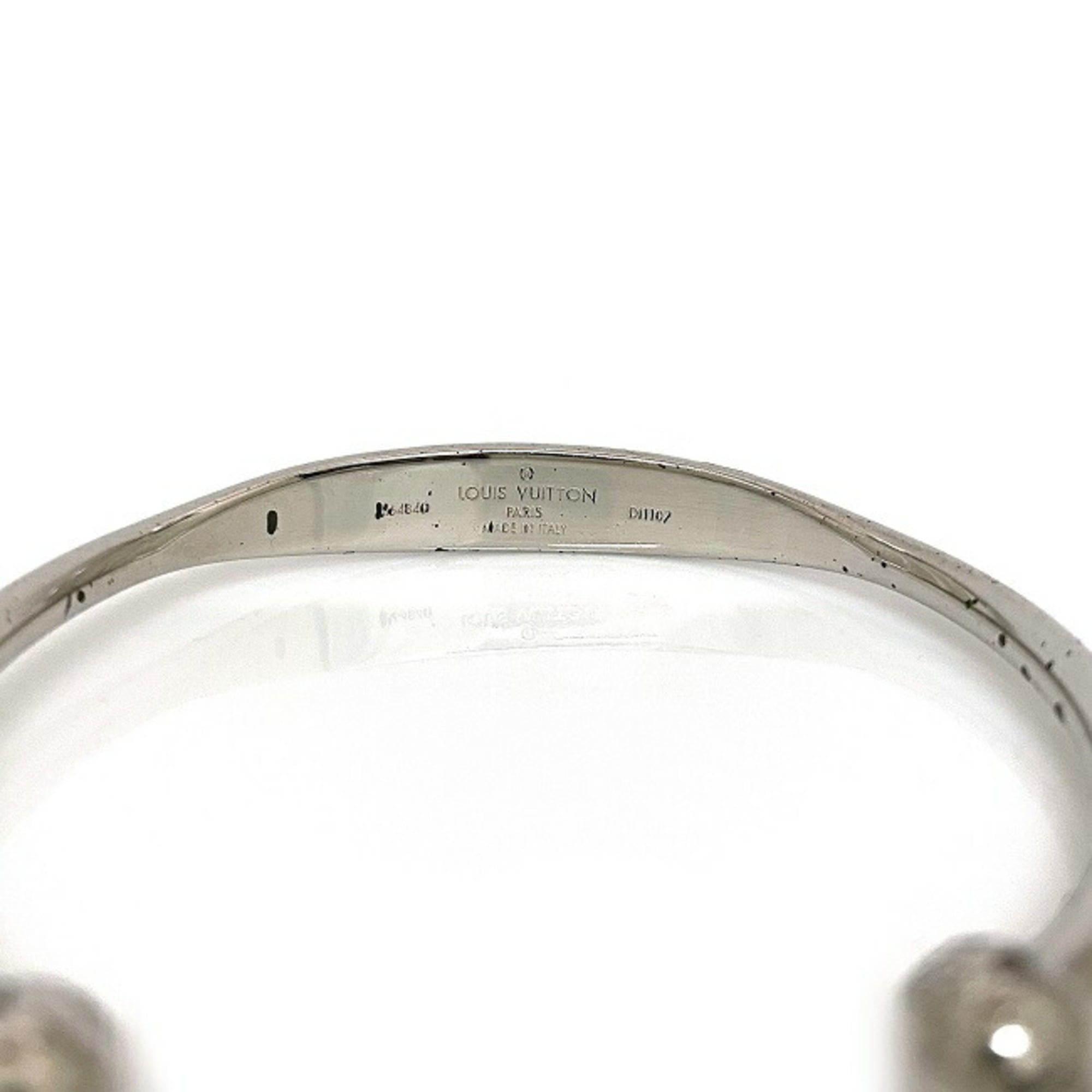 Authenticated Used Louis Vuitton Bangle Jonk Monogram Silver M64840  Bracelet Metal DI1107 LOUIS VUITTON LV