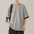 thumbnail image 2 of Maean Mens Big and Tall Shirts Oversized Baggy Short Sleeve Streetwear Tee Summer Causal Crew Neck Tshirts, 2 of 4