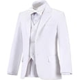 thumbnail image 4 of Boys Suit Set Formal Dress Shirt with BowTie Vest Pants Toddler Boy Tuxedo Suits, 4 of 12