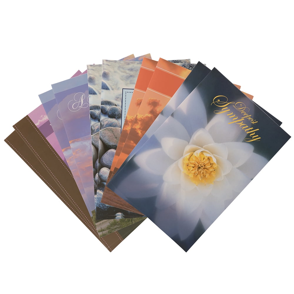 JAM Assorted Sympathy Greeting Cards & Matching Envelopes Set, 4 x 6