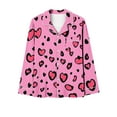 thumbnail image 5 of Womens Valentines Pajamas Sets Trendy Heart Pattern Long Sleeve Sleepwear Button Down Long Pants Loungewear Soft 2 Piece Pj Set, 5 of 8