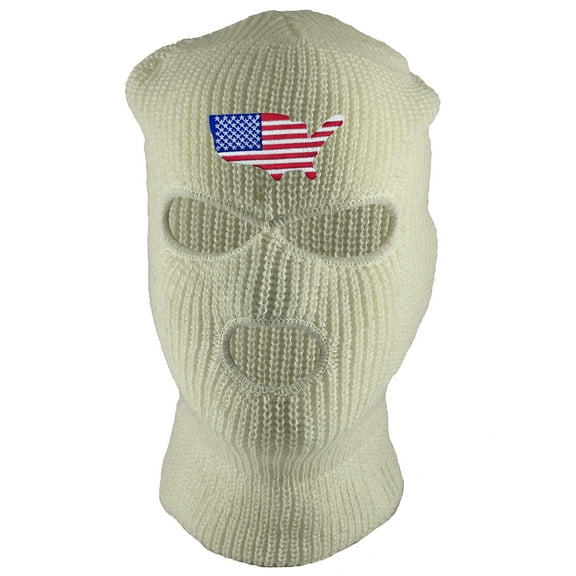 Gravity Threads USA Country 3-Hole Ski Mask - White