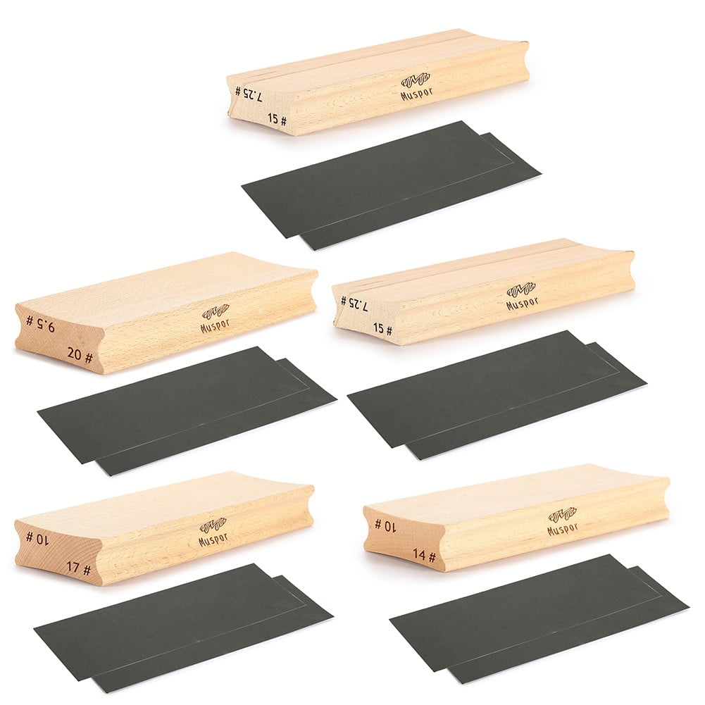 Gerich 1 Set Guitar Radius Two-Way Sanding Block for Guitar Bass Fret Leveling Luthier Tool Sanding Block with 2 Pcs s 600 Grit Sandpaper