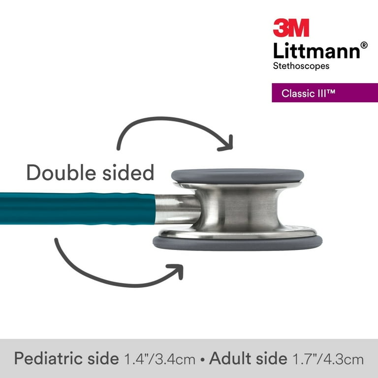 Littmann Classic III カリビアンブルー レインボーEd 3M Littmann Classic III Monitoring Stethoscope, Stainless Steel