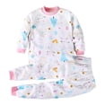 thumbnail image 2 of Cowsor 2 Piece Pajamas Set Kids Sleepwear Cartoon Printed Nightwear Cotton Long Sleeve Shirt Pants Loungewear, 2 of 5
