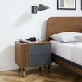 thumbnail image 7 of Modway Dylan Modern MDF Wood and Rubberwood Nightstand in Walnut/Gray, 7 of 7