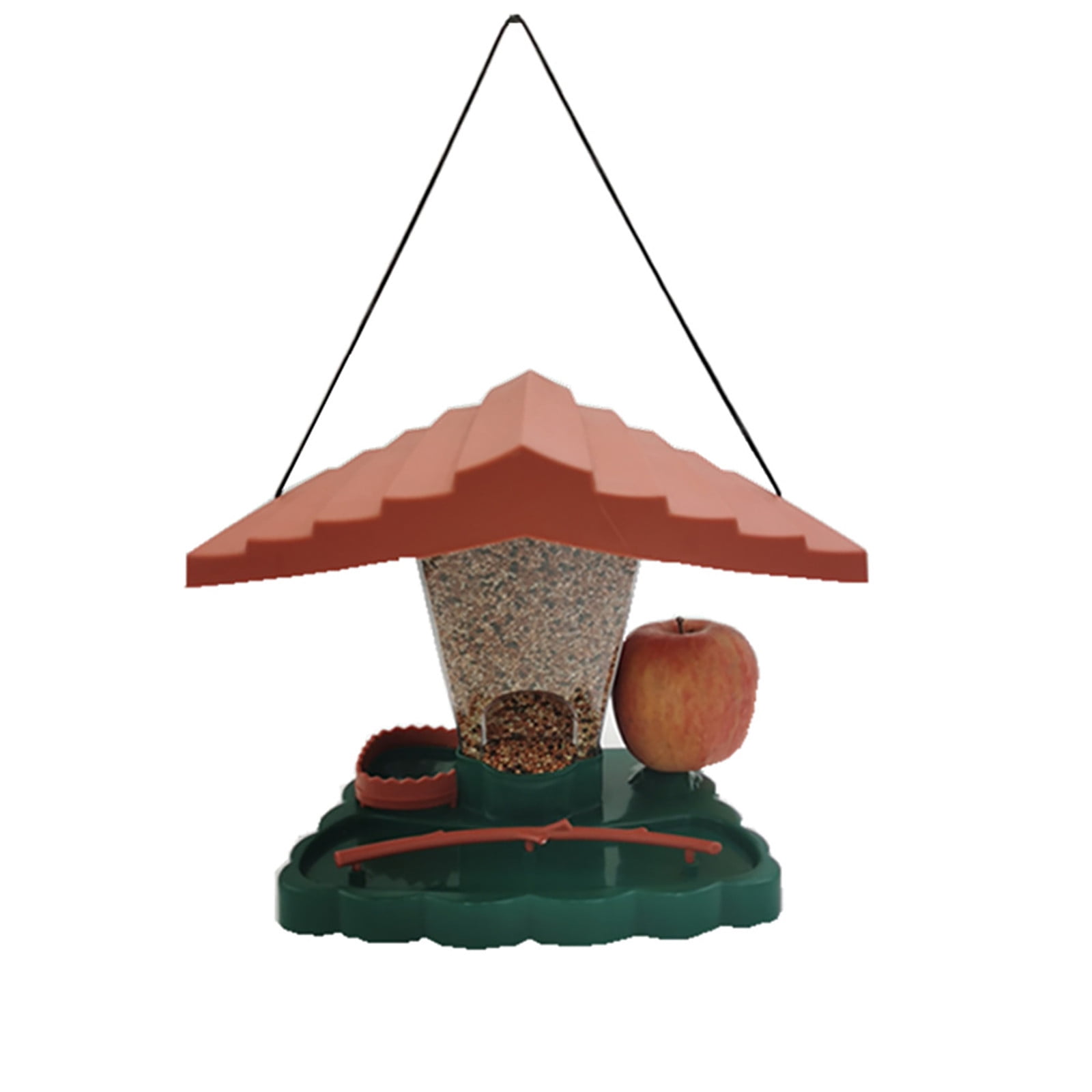 Wovilon Bird Feeders Outdoor House Shape Bird Feeder Feeder Plastic