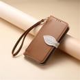 thumbnail image 7 of Leather For Google Pixel 10 Pro / Pixel 10 Case Leaf buckle zipper wallet  3-card  Flip Wallet Leather Case With Card Holder Magnetic Closure  Phone Cases Cover,Brown,For Pixel 10 / 10 Pro, 7 of 7