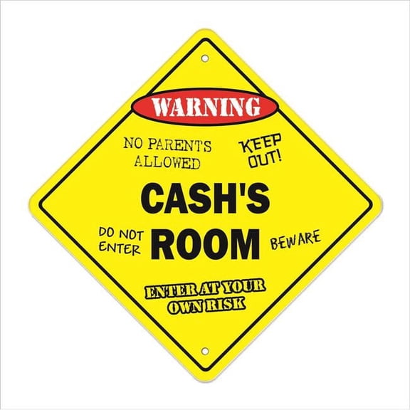 SignMission X-Cashs Room 12 x 12 in. Crossing Zone Xing Room Sign - Cashs