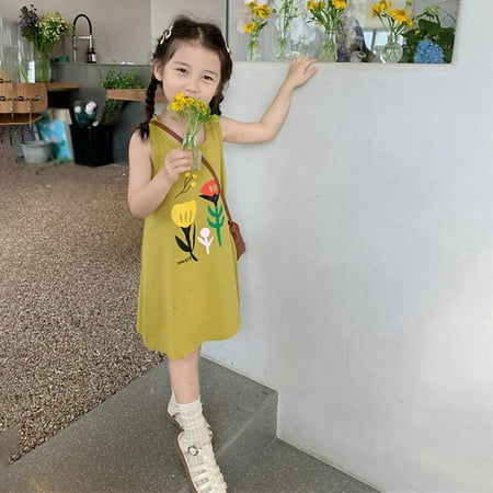 

SYNPOS 2-8Y Long Sleeve Leisure Bowknot Design Fashion Spring Korean Style Dress Children