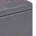 thumbnail image 4 of Pemberly Row 34" W Rectangle Storage Ottoman in Stone Gray Faux Leather, 4 of 6