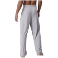thumbnail image 4 of Manyakai Mens Ballroom Latin Dance Trousers Adjustable Buckle Belted For Salsa Cha-cha Performance Grey S, 4 of 8
