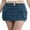Blue, variant on Women Mini Skirt Vintage Low Waist Cargo Skirt Summer Slim Fit Solid Color Skirt with Pockets for Club