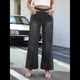 thumbnail image 4 of Pantalones Vaqueros Anchos de Talla Grande para Mujer, Cintura Alta, Adelgazantes, con Múltiples Bolsillos, Rectos, Holgados e Informales. Gris XL, 4 of 10