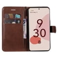 thumbnail image 2 of Compatible with Google Pixel 7 PRO 5G Case Premium Leather Cover with Cash Card Slots Soft TPU Back Cover Magnetic Flip Leather Wallet Case - Brown, 2 of 5