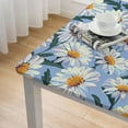 thumbnail image 5 of HAOXIT Blue Floral Outdoor Indoor Table Cloth Square Table, Washable Waterproof Tablecloth 52*52, 5 of 8