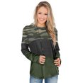 thumbnail image 1 of Femmes Blanc/rose/multicolor/vert Me Parler Couleur Bloc Cordon Sweat à Capuche, 1 of 12
