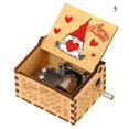 thumbnail image 2 of Caja de música de manivela manual de madera, tema musical de Feliz Navidad, caja de música de Parque jurásico, decoración de fiesta de Navidad, árbol de Santa Claus, regalos de cumpleaños, 2 of 4