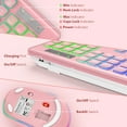 thumbnail image 2 of Wireless Keyboard and Mouse Backlit, Quiet Light Keys Sleep Mode Rechargeable Cordless Combo-pink, 2 of 8