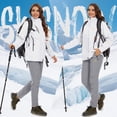 thumbnail image 4 of YUCOLEN Women's Waterproof Fleece Lined Snow Ski Pants Winter Warm Softshell Insulated Outdoor Hiking Pants Light Gray L, 4 of 6