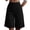 Black, variant on Wide Elastic High Waist Vertical Seam Bermuda Wide Leg Shorts for Women Solid Mid Length Office Formal Suit Shorts with Side Slip Pockets