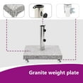 thumbnail image 5 of vidaXL 66.1lb Square Umbrella Base with Wheels, Stainless Steel Pipe, 17.7"x17.7" Gray, 5 of 9