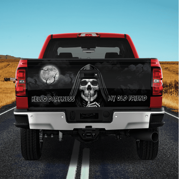 Lotusprinthandmade Horror Skeleton Skull Halloween Tailgate Wrap 2 Sizes (24"x58")
