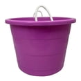 thumbnail image 4 of Homz 17-Gal Indoor Outdoor Storage Bucket w/Rope Handles, Orchid (4 Pack), 4 of 9