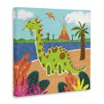 thumbnail image 3 of Stupell Industries Eclectic Dinosaur on Beach Canvas Art, 30 x 30, by Tina Finn, 3 of 8