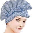 thumbnail image 4 of Paquete de 2 gorros de microfibra para secar el cabello, suaves y ultraabsorbentes, 4 of 5