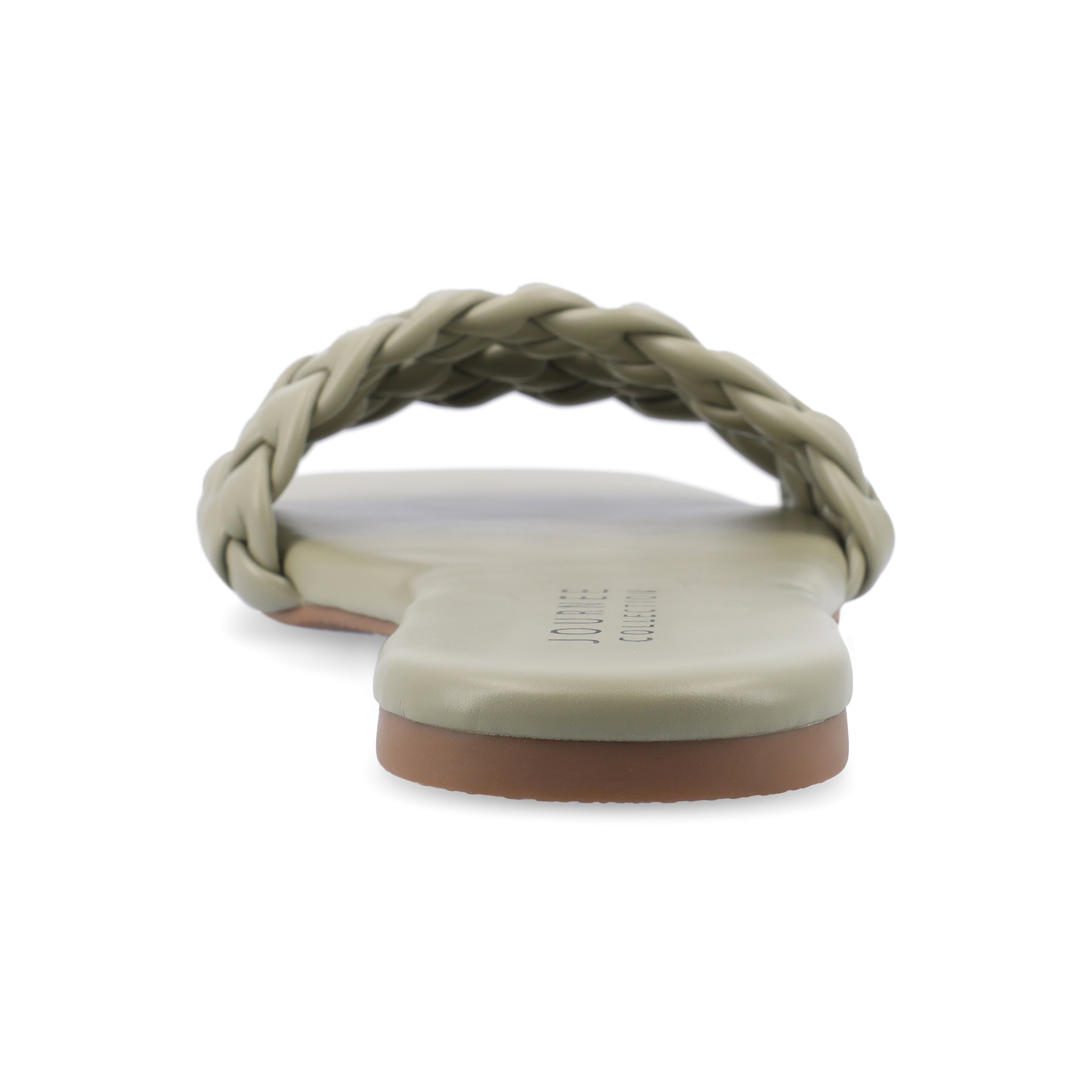 Journee Womens Sawyerr Dual Braided Band Flat Sandals, Widths Available